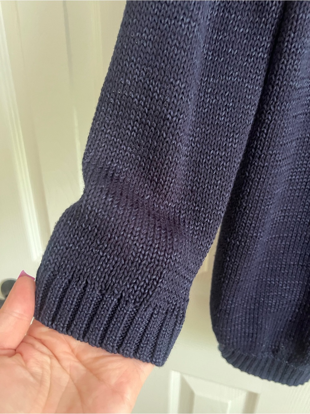 Navy Star Knit Sweater Talbots M - Picture 3 of 5